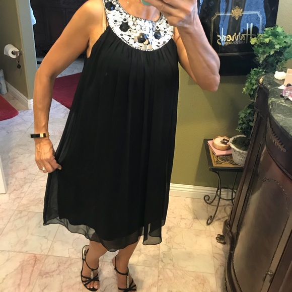 Elegant Maggie London black silver dress - Picture 6 of 6